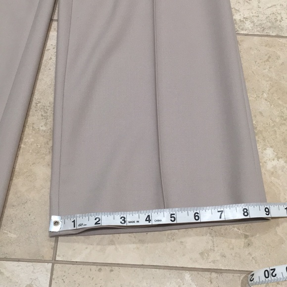REISS Miller high rise straight leg pintuck trousers in stone color NWOT - Picture 15 of 17